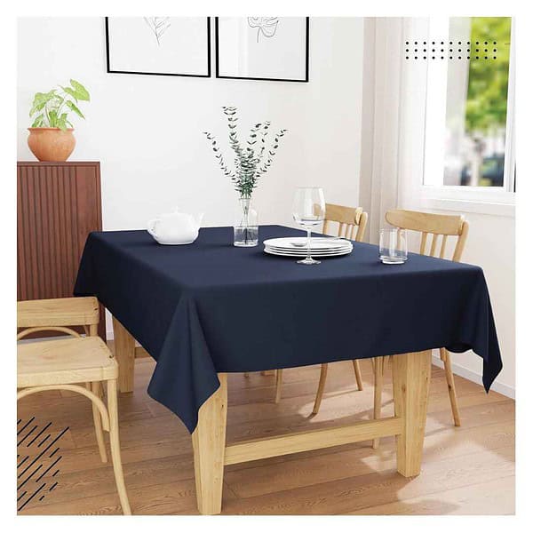 Encasa XO Rectangular Dining Table Cover For 4 To 6 SeaterNavy Blue 1 1 - LXINDIA.COM