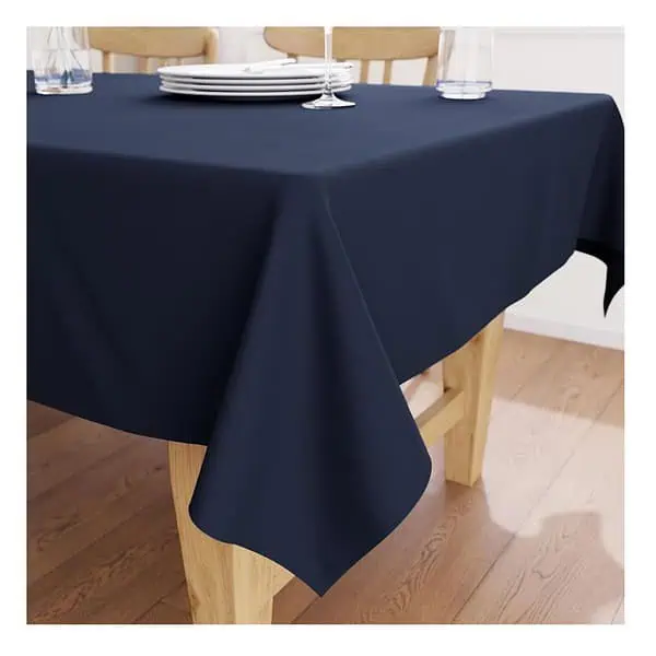 Encasa XO Rectangular Dining Table Cover For 4 To 6 SeaterNavy Blue - LXINDIA.COM