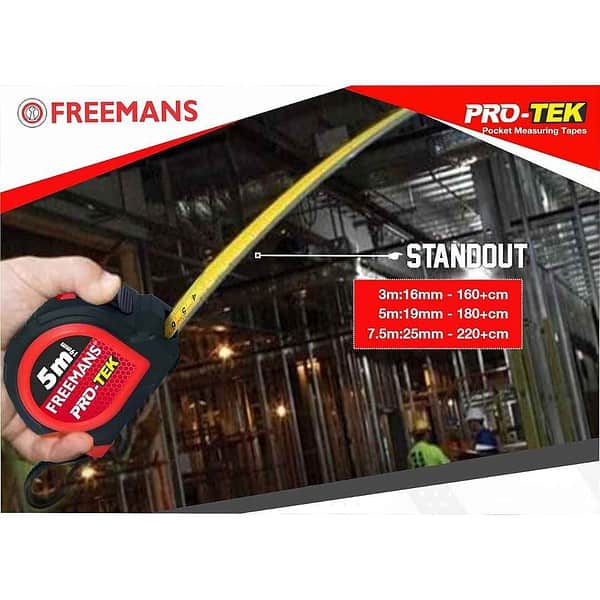 FREEMANS PRO TEK 5m 19mm Steel Inchi Pocket Measuring Tape1 - LXINDIA.COM