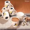 Femora Handcrafted Dancing Couple Pattern Cup Set of 6 A - LXINDIA.COM