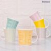 Femora Zig zag Chevron Pattern Ceramic 160 ml 6 Pcs Cup Set - LXINDIA.COM