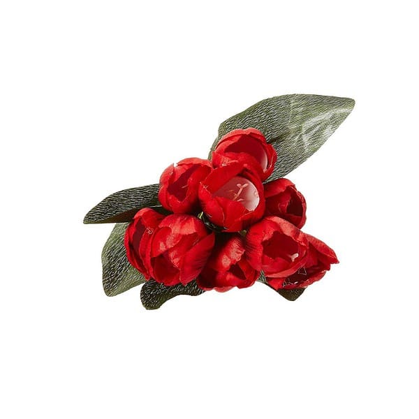 Fourwalls Beautiful Artificial Polyester and Plastic Tulip Flower Red a - LXINDIA.COM