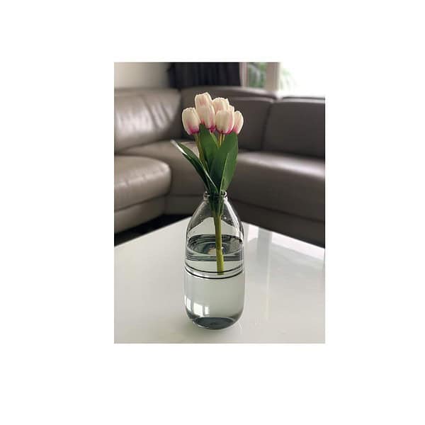 Fourwalls Beautiful Artificial Polyester and Plastic Tulip FlowerWhite c - LXINDIA.COM