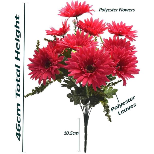 Fourwalls Beautiful Decorative Artificial Garabara Flower Dark pink a - LXINDIA.COM