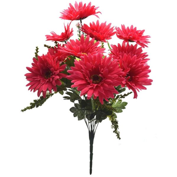 Fourwalls Beautiful Decorative Artificial Garabara Flower Dark pink c - LXINDIA.COM