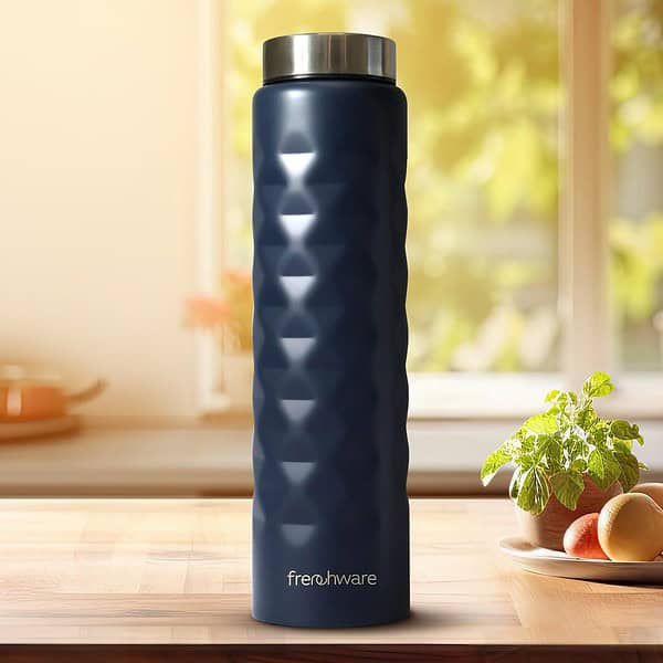 Frenchware Midnight Blue Water Bottle 1 Litre Stainless Steel D - LXINDIA.COM