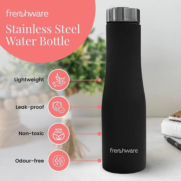 Frenchware Shadow Black Water Bottle A - LXINDIA.COM