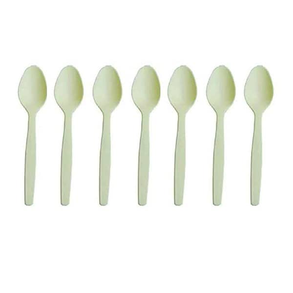 G1 6inch Corn Starch Disposable Biodegradable Spoon 100 Pcs2 - LXINDIA.COM