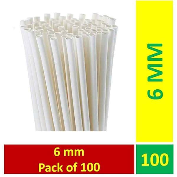 G1 Bio degradable Disposable Hard Paper Straw White2 - LXINDIA.COM