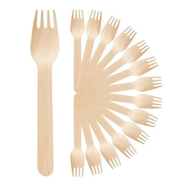 G1 Bio degradable Wooden Forks 100 Pieces - LXINDIA.COM