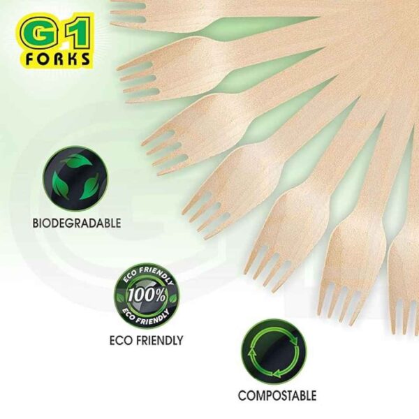 G1 Bio degradable Wooden Forks 100 Pieces2 - LXINDIA.COM