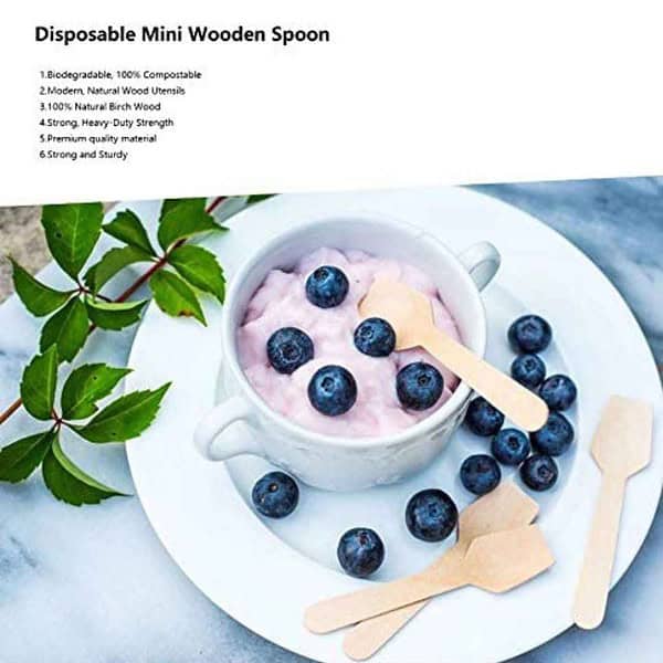 G1 Disposable Wooden Spoon Square end 95mm 2 - LXINDIA.COM