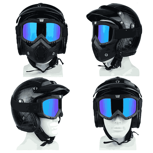 GLNRM Goggle with Adjustable Elastic Strap For Helmet Pack Of 12 - LXINDIA.COM