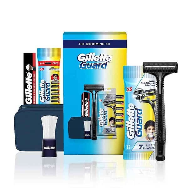 Gillette Guard 5 in 1 Shaving Kit with a Travel Pouch - LXINDIA.COM