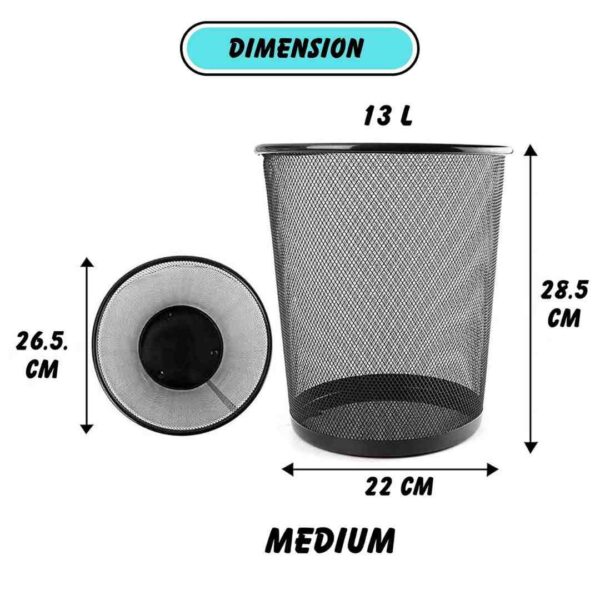 GoodWill Tech Metal Mesh Waste Dustbin Pack of 2 13L2 - LXINDIA.COM