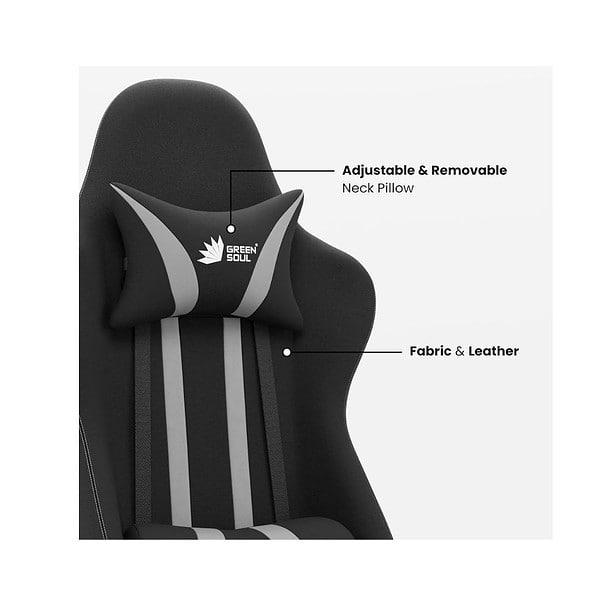 Green Soul Beast Racing Edition Ergonomic Gaming Chair Black and Grey 2 - LXINDIA.COM