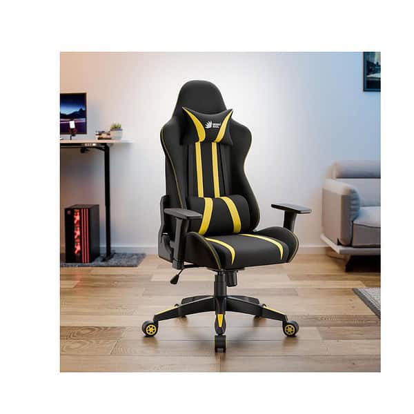 Green Soul Beast Racing Edition Ergonomic Gaming Chair Black and Yellow - LXINDIA.COM