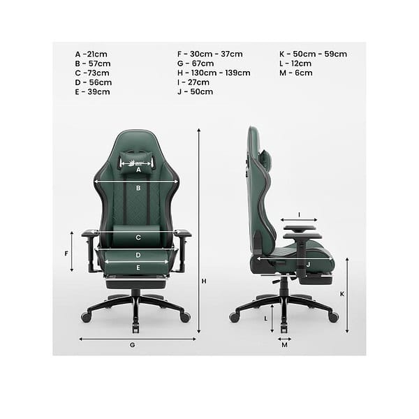 Green Soul Ghost Ergonomic Gaming Chair ArmyGreen 1 - LXINDIA.COM