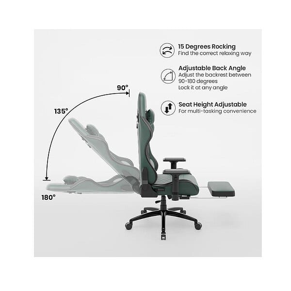 Green Soul Ghost Ergonomic Gaming Chair ArmyGreen 4 - LXINDIA.COM