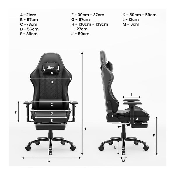 Green Soul Ghost Ergonomic Gaming Chair Black 1 - LXINDIA.COM