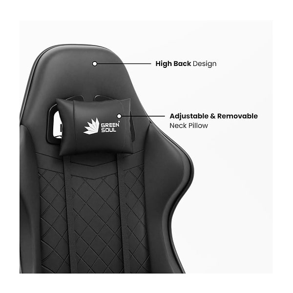 Green Soul Ghost Ergonomic Gaming Chair Black 2 - LXINDIA.COM