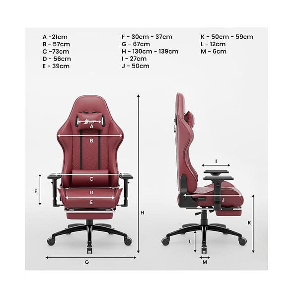 Green Soul Ghost Ergonomic Gaming Chair WineRed 1 - LXINDIA.COM