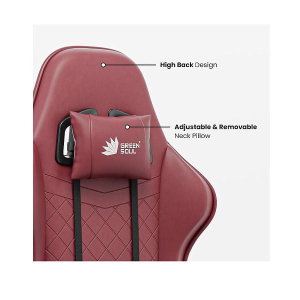 Green Soul Ghost Ergonomic Gaming Chair WineRed 3 - LXINDIA.COM