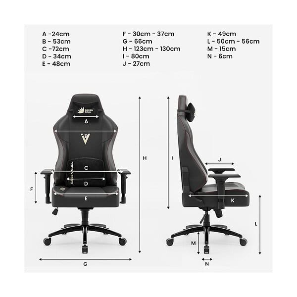 Green Soul Vision Multi Functional Ergonomic Gaming Chair Black 1 - LXINDIA.COM