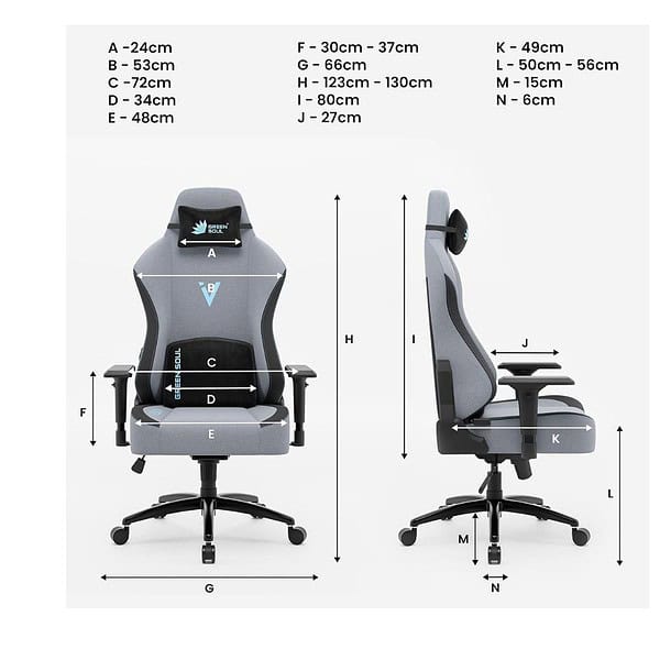 Green Soul Vision Multi Functional Ergonomic Gaming Chair Slate 1 - LXINDIA.COM