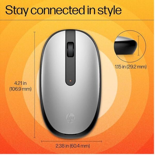 HP 240 Bluetooth Mouse Pike Silver 43N04AA 2 - LXINDIA.COM