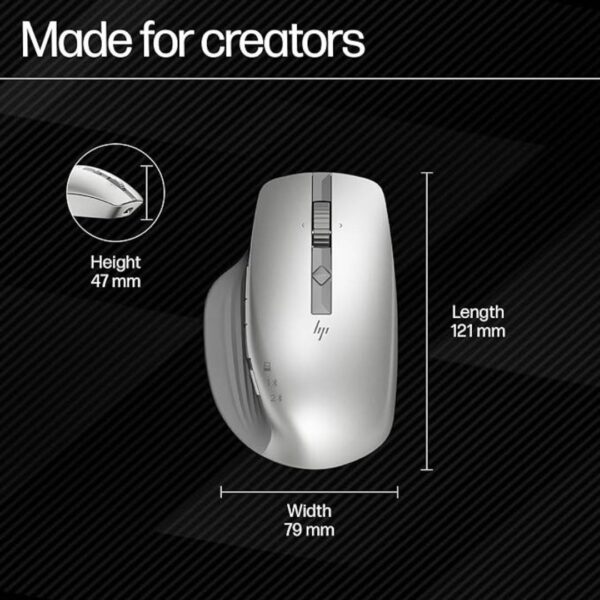 HP 930 Creator Wireless Mouse USB A dongle Silver 1D0K9AA 2 - LXINDIA.COM