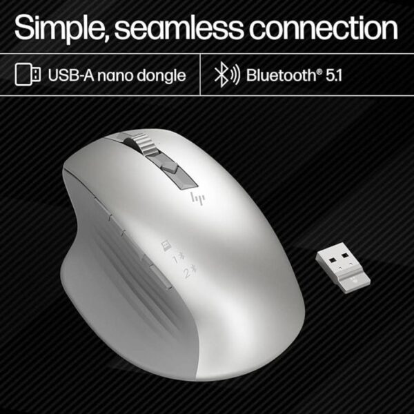 HP 930 Creator Wireless Mouse USB A dongle Silver 1D0K9AA 3 - LXINDIA.COM