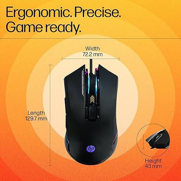 HP G360 RGB USB Wired Gaming Mouse 6200 DPI 4QM92AA 2 - LXINDIA.COM