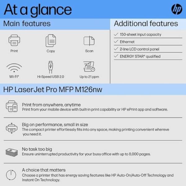 HP LaserJet Pro MFP M126nw Printer 4 - LXINDIA.COM