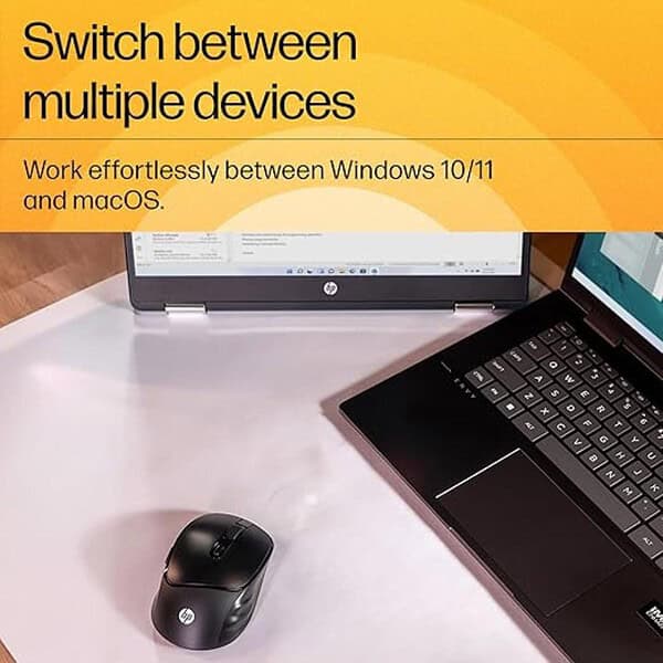 HP M120 Wireless Mouse Up to 1600 Dpi Black J4G4Aa 2 - LXINDIA.COM