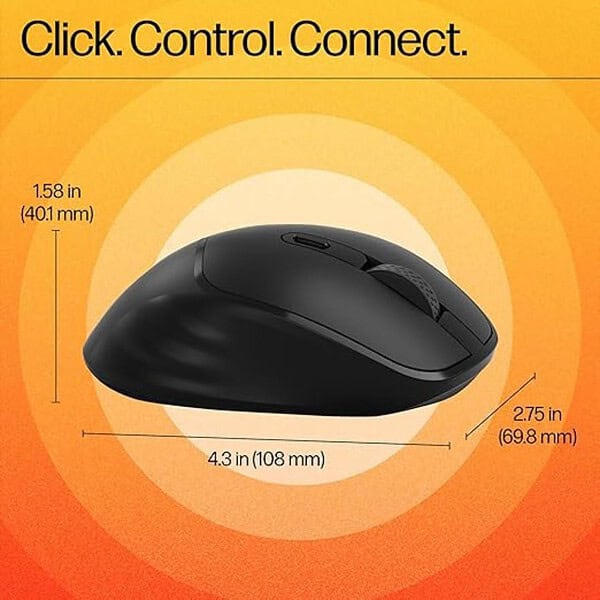 HP M120 Wireless Mouse Up to 1600 Dpi Black J4G4Aa 3 - LXINDIA.COM