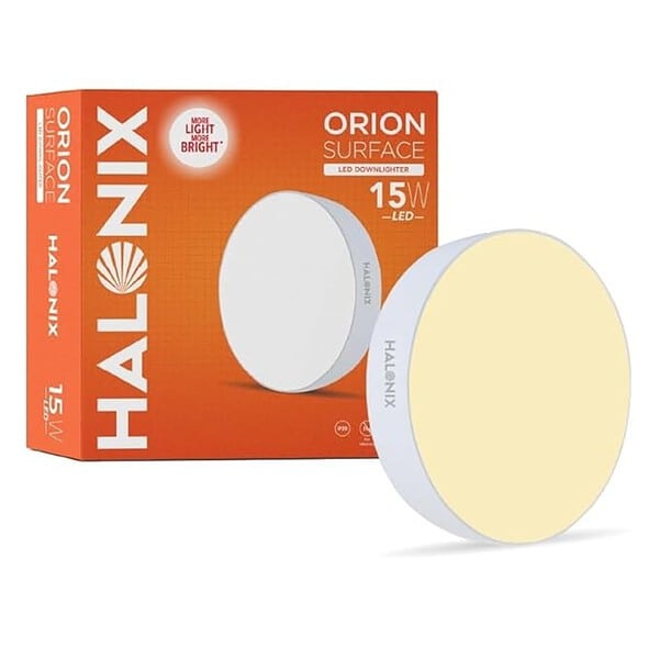 Halonix 15W Warm White Yellow Orion Round Led Rimless Surface downlighter Ceiling Light 1 - LXINDIA.COM