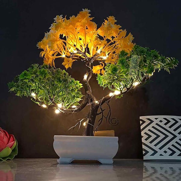 Handybee 24 cm LED Artificial Tree YellowGreen A - LXINDIA.COM