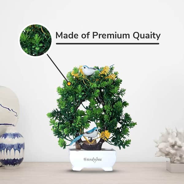 Handybee Artificial Bonsai Plant with LED Lights Green a - LXINDIA.COM