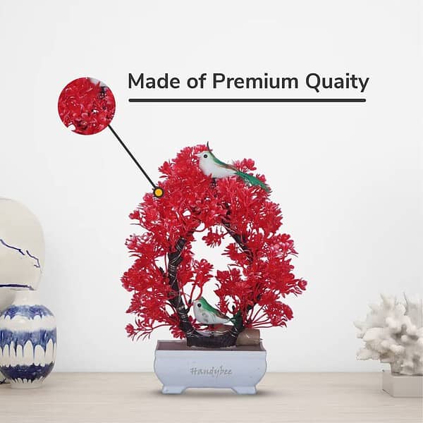 Handybee Artificial Bonsai Plant with LED Lights Red - LXINDIA.COM