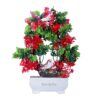 Handybee Artificial Bonsai Plant with LED Lights Red and Green c - LXINDIA.COM