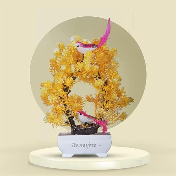 Handybee Artificial Bonsai Plant with LED Lights Yellow c - LXINDIA.COM