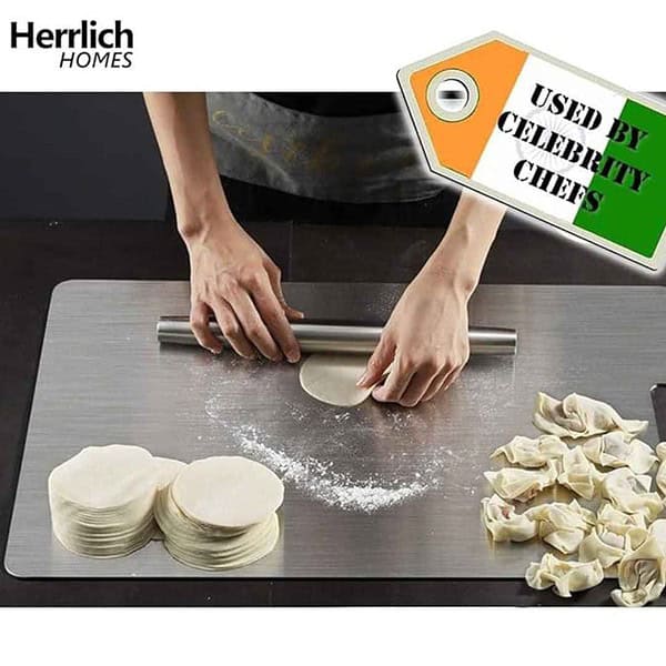 Herrlich Homes Rectangle 304 Stainless Steel Chopping Board XL 50 x 30 cm2 - LXINDIA.COM