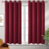 Homestan Blackout Curtains 5 Feet Long Set of 2 Maroon - LXINDIA.COM