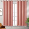 Homestan Blackout Curtains 5 Feet Long Set of 2 Peach - LXINDIA.COM