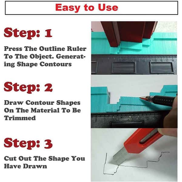 Hukimoyo 10 inch Contour Gauge duplicator profile measuring tool1 - LXINDIA.COM