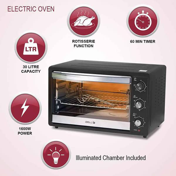 IBELL 30GDLX Convection Oven Toaster Grill 30L 17002 - LXINDIA.COM