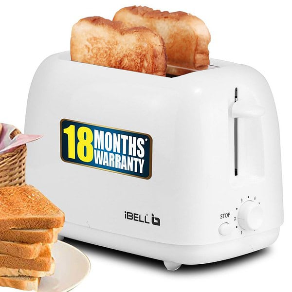 IBELL Toast500M Auto Pop Up Toaster 850W White - LXINDIA.COM