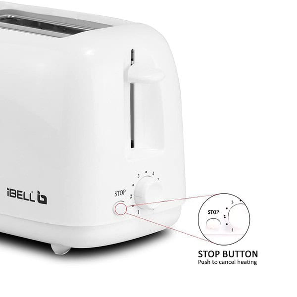 IBELL Toast500M Auto Pop Up Toaster 850W White2 - LXINDIA.COM