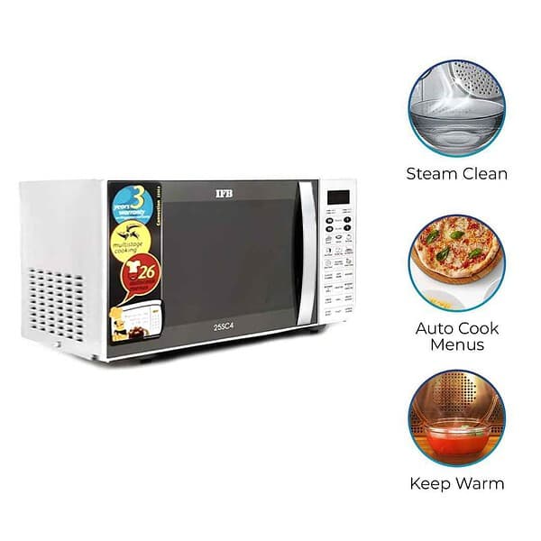 IFB 25 L Convection Microwave Oven 25SC4 Metallic Silver2 - LXINDIA.COM